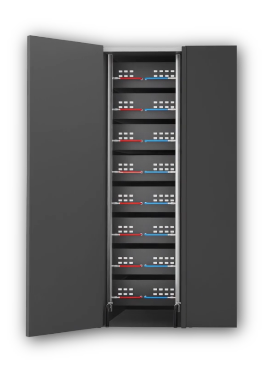 Data Rack, Server Rack, GPU Module Rack Example, containing the Alfagomma 959AA and/or the 956AA